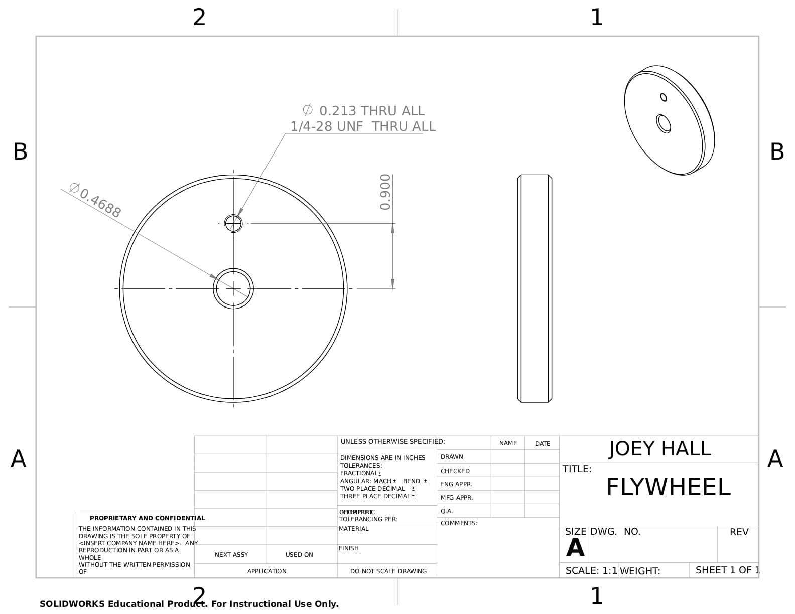 Fourth manufacturing drawing for the compressed-air engine