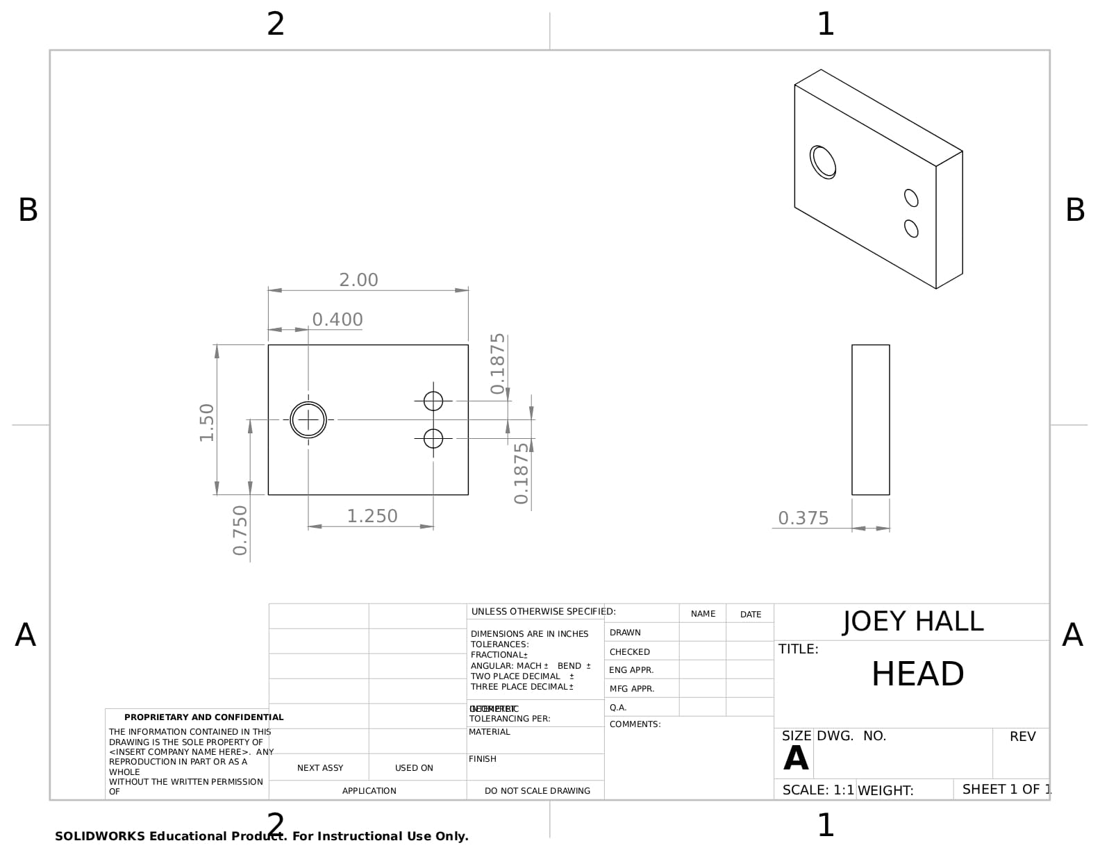 Sixth manufacturing drawing for the compressed-air engine