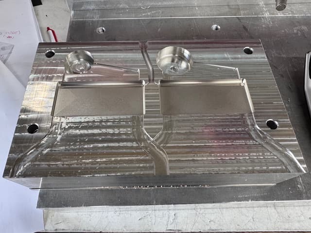 Completed top injection mold plate after manufacturing