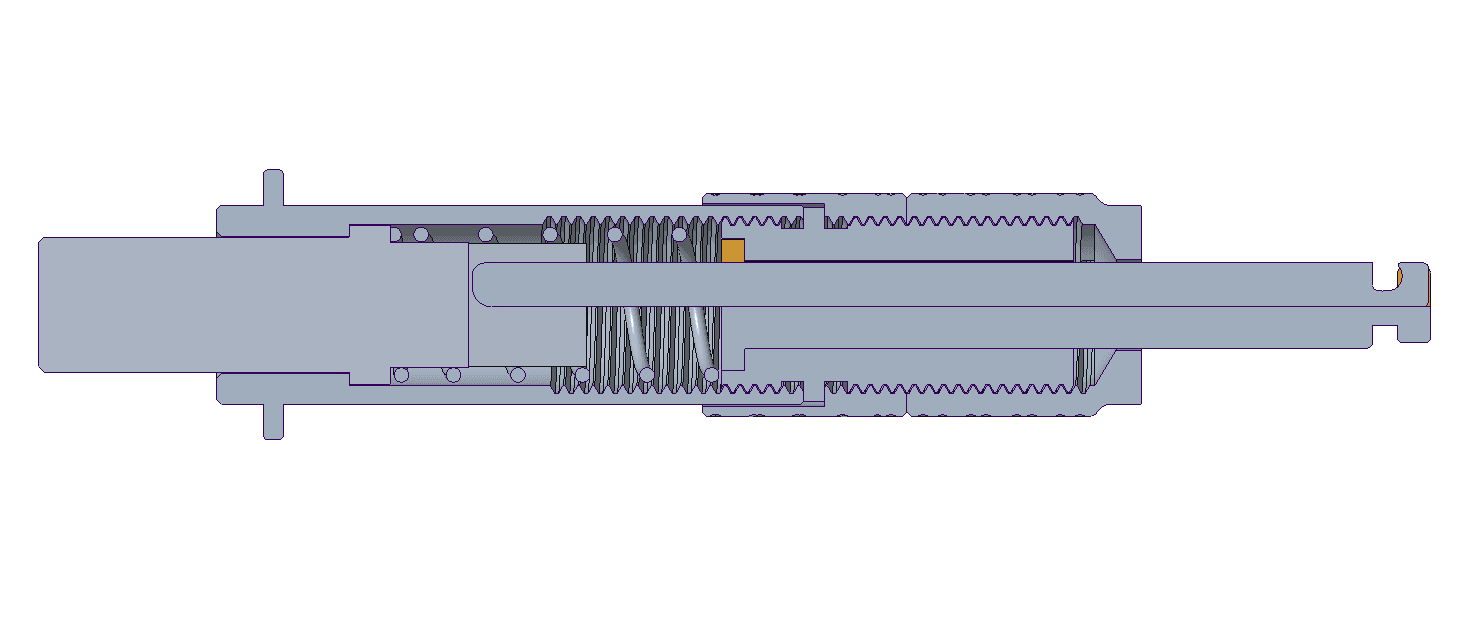 Cross-sectional CAD view of the O-ring installation tool