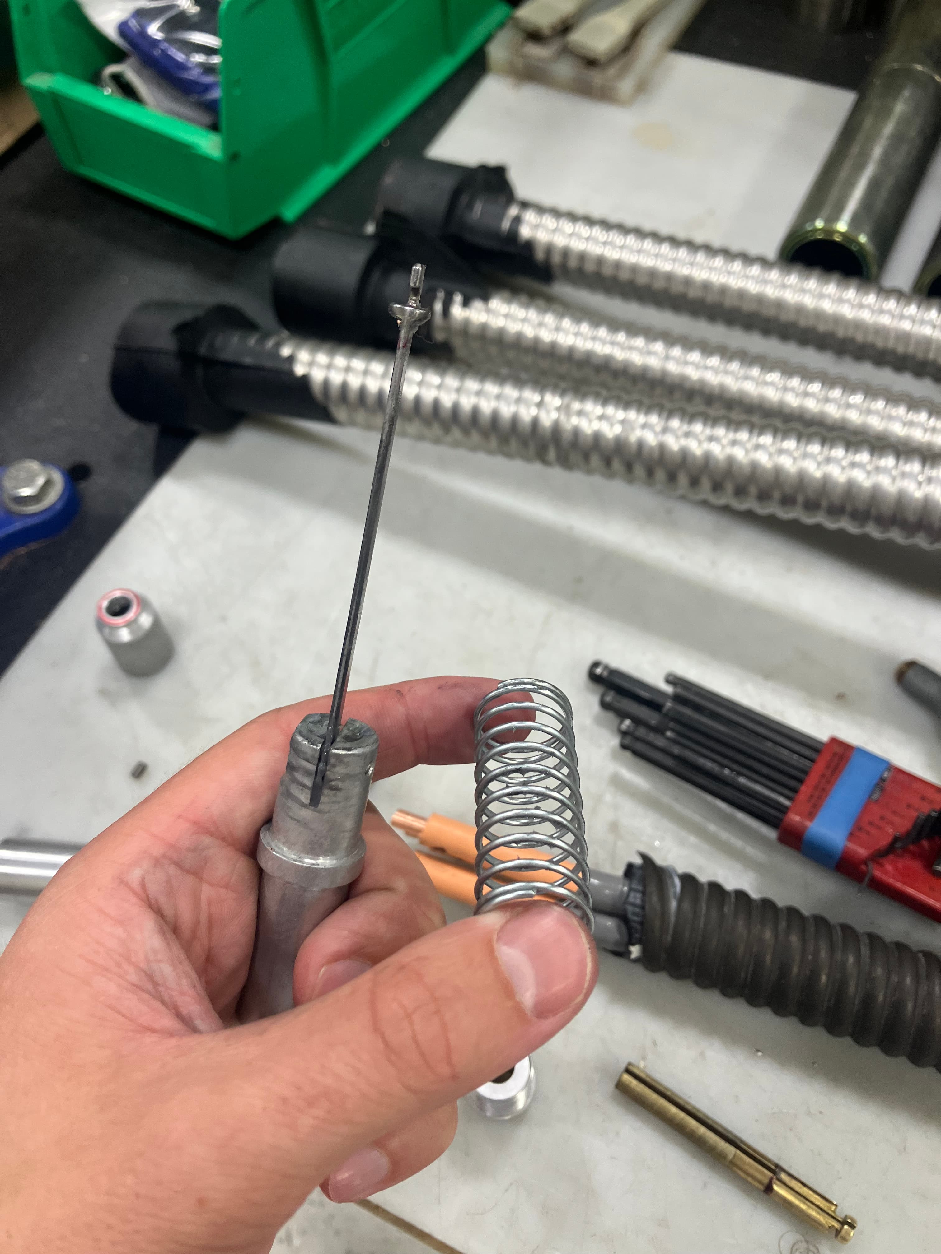 Spring-loaded mechanism from the original O-ring installation tool